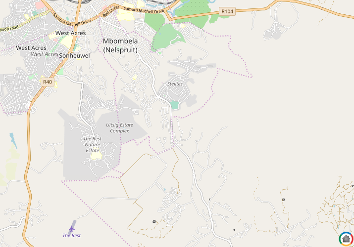 Map location of Mbombela